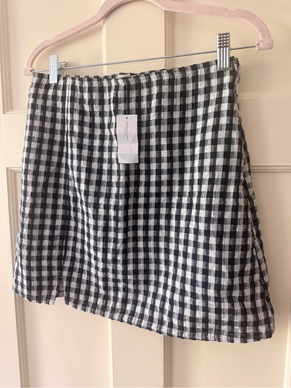 American Eagle Outfitters Black & White Gingham Mini Skirt